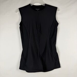 Athleta Women’s XS Black Sculpt Tight Sleeveless Tank Top Half Zip Mesh S/531341
